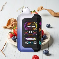 SMOK Spaceman SP40000 Zero Nicotine Disposable - 20ml, 0% nicotine, 40000 puffs, 1000mAh, Blauwe Razz Ijs, 4 vermogensmodi, 4 ijsniveaus